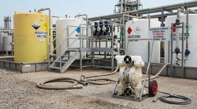 Pump for hire chemical transfer duties