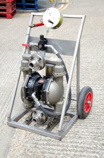 Air pump for fuel transfers